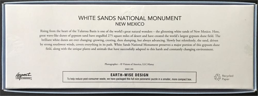 White Sands National Monument - Impact Photo Graphics puzzle collectible - Main Image 3