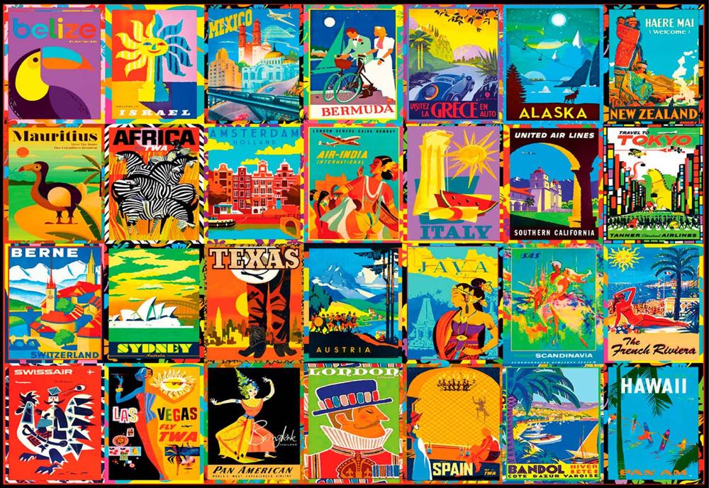 Colorful Destinations - Buffalo 300 puzzle collectible [Barcode 079346221035] - Main Image 2