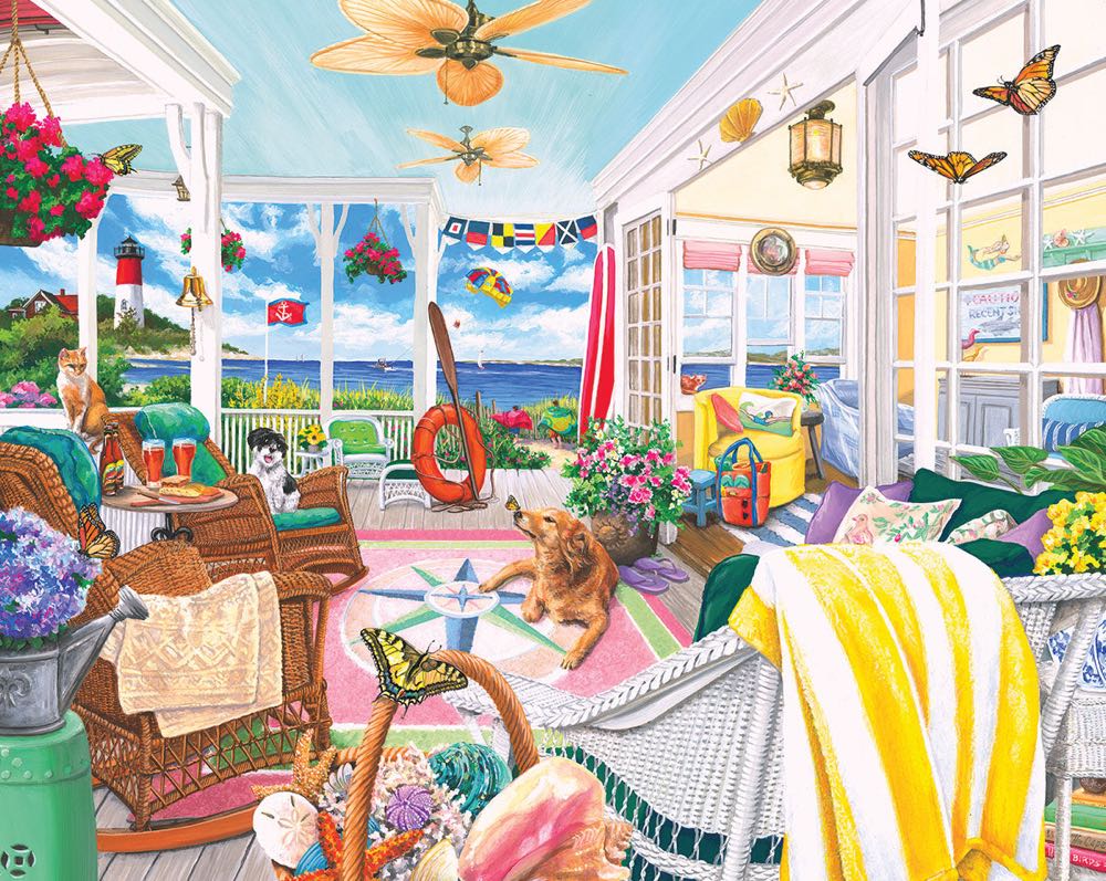 Summer Porch - White Mountain Puzzles puzzle collectible [Barcode 724819265374] - Main Image 2