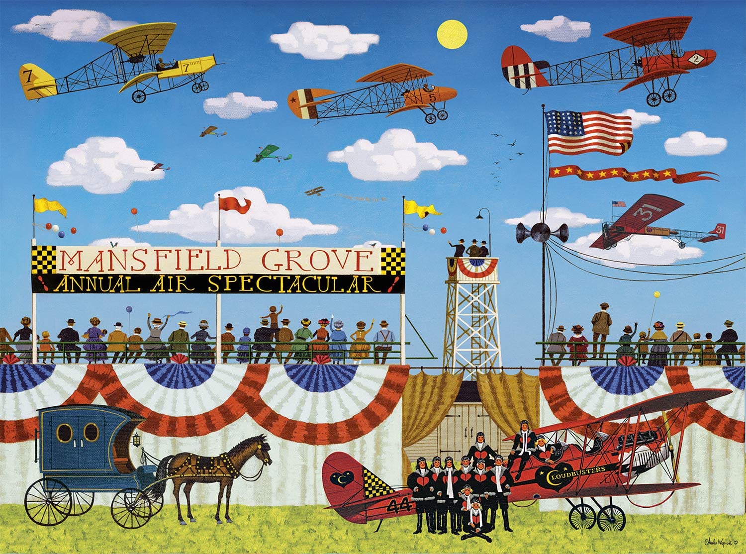 Mansfield Air Spectacular (NFT) 💲 - Milton Bradley puzzle collectible [Barcode 653569063018] - Main Image 2