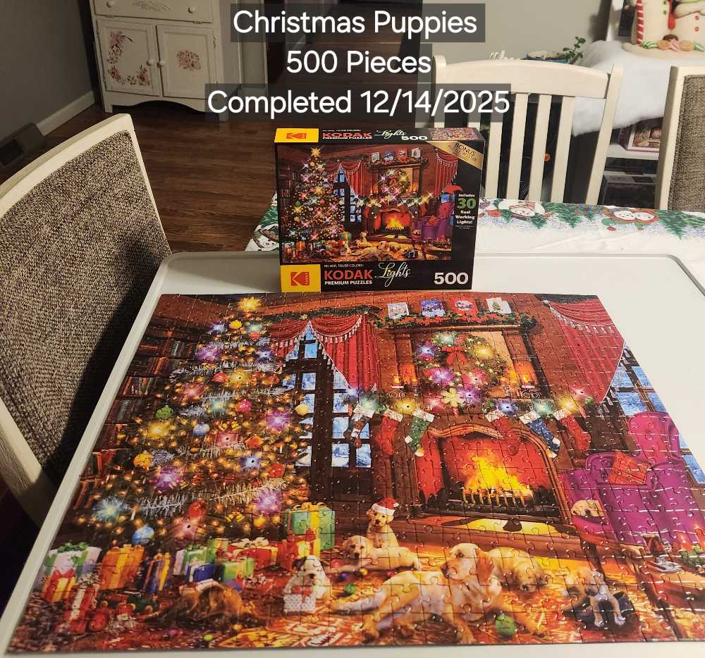 Christmas Puppies - Kodak Premium puzzle collectible [Barcode 4895145430036] - Main Image 2