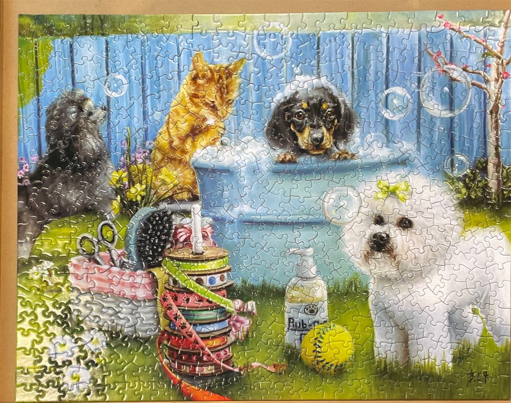 Rub A Dub Doggie - Bits And Pieces puzzle collectible [Barcode 704812453602] - Main Image 2