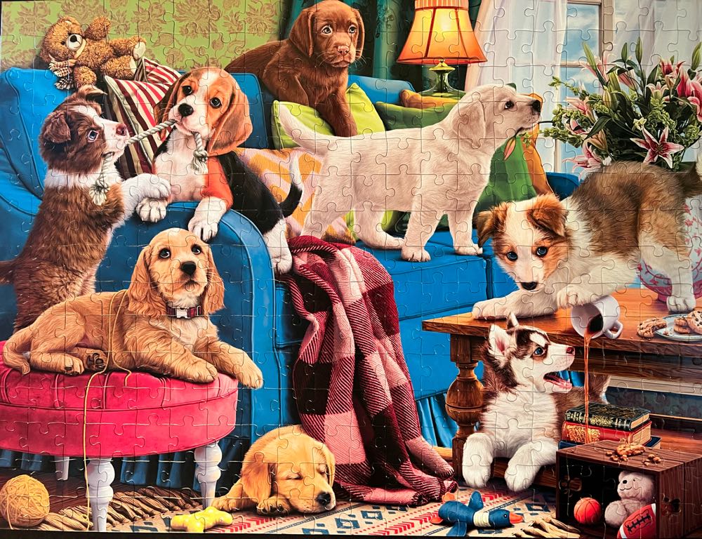 Playful  Puppies - Cra-Z-Art puzzle collectible [Barcode 4895145423830] - Main Image 2