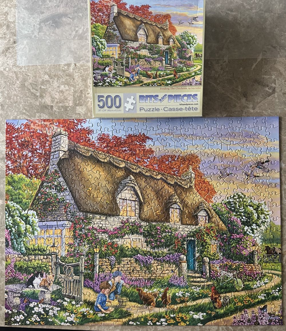 Feeding The Chickens - Bits & Pieces puzzle collectible [Barcode 192949047977] - Main Image 2