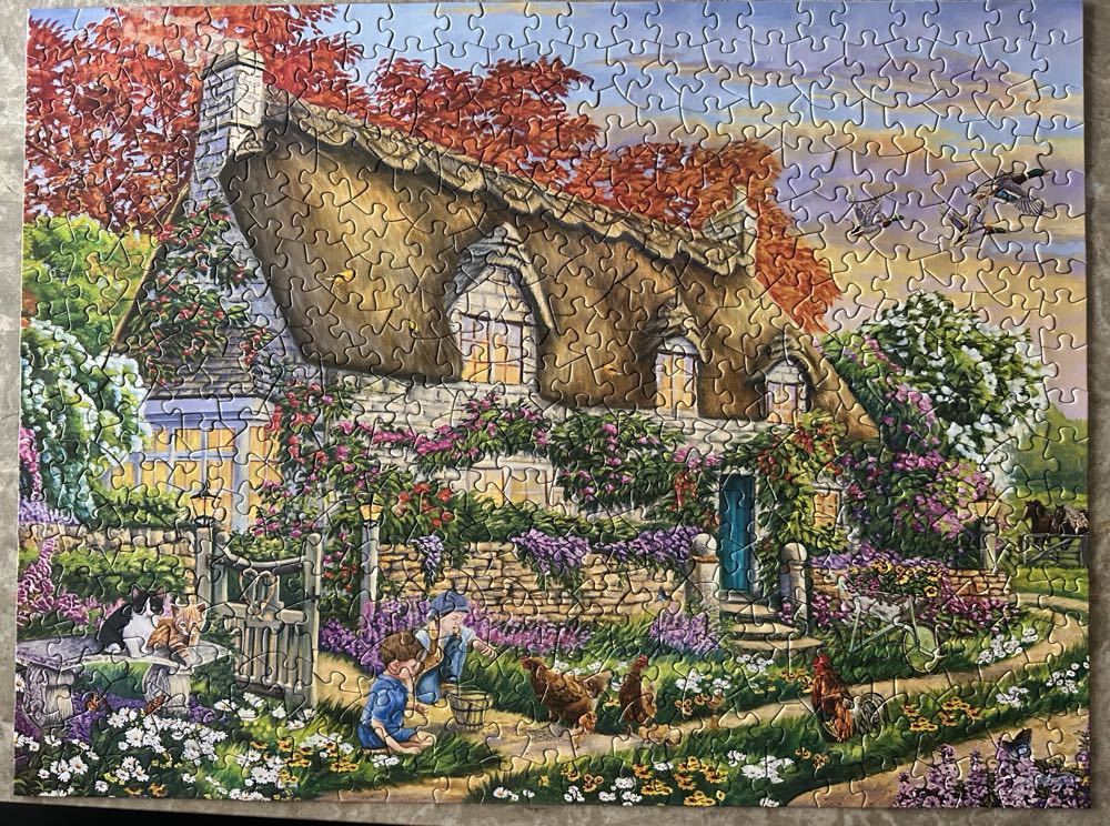 Feeding The Chickens - Bits & Pieces puzzle collectible [Barcode 192949047977] - Main Image 3