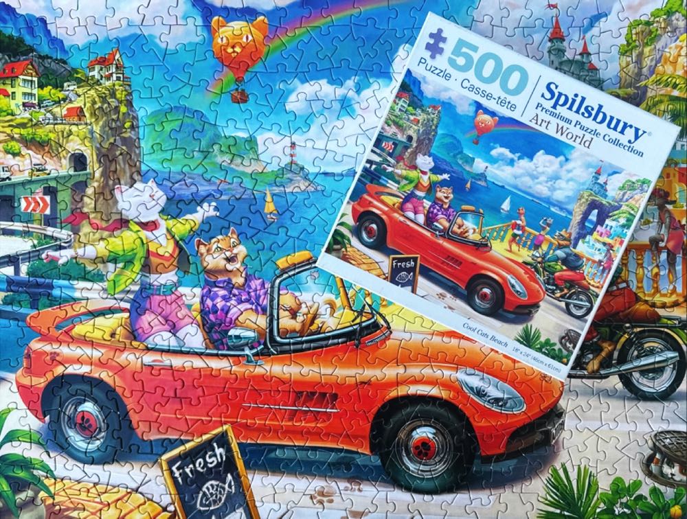 Cool Cats Beach Swap - Spilsbury puzzle collectible [Barcode 810061443957] - Main Image 3