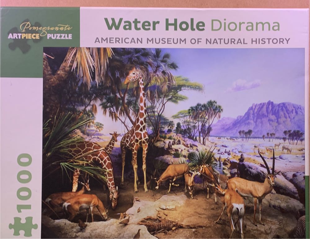 Water Hole Diorama - Pomegranate puzzle collectible [Barcode 9780764974298] - Main Image 2