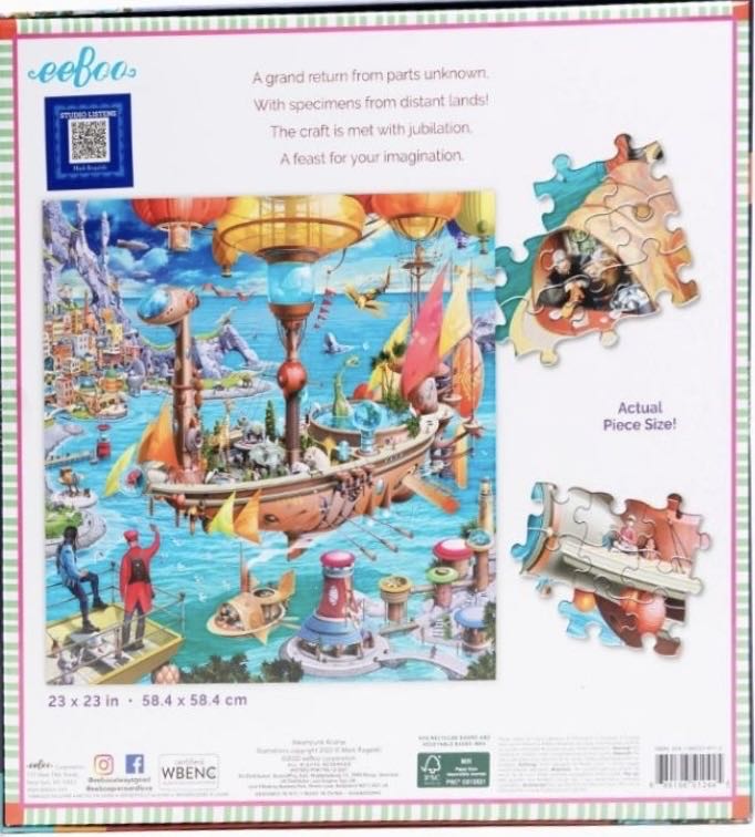 Steampunk Airship - eeBoo 🇺🇸 puzzle collectible [Barcode 689196512445] - Main Image 2