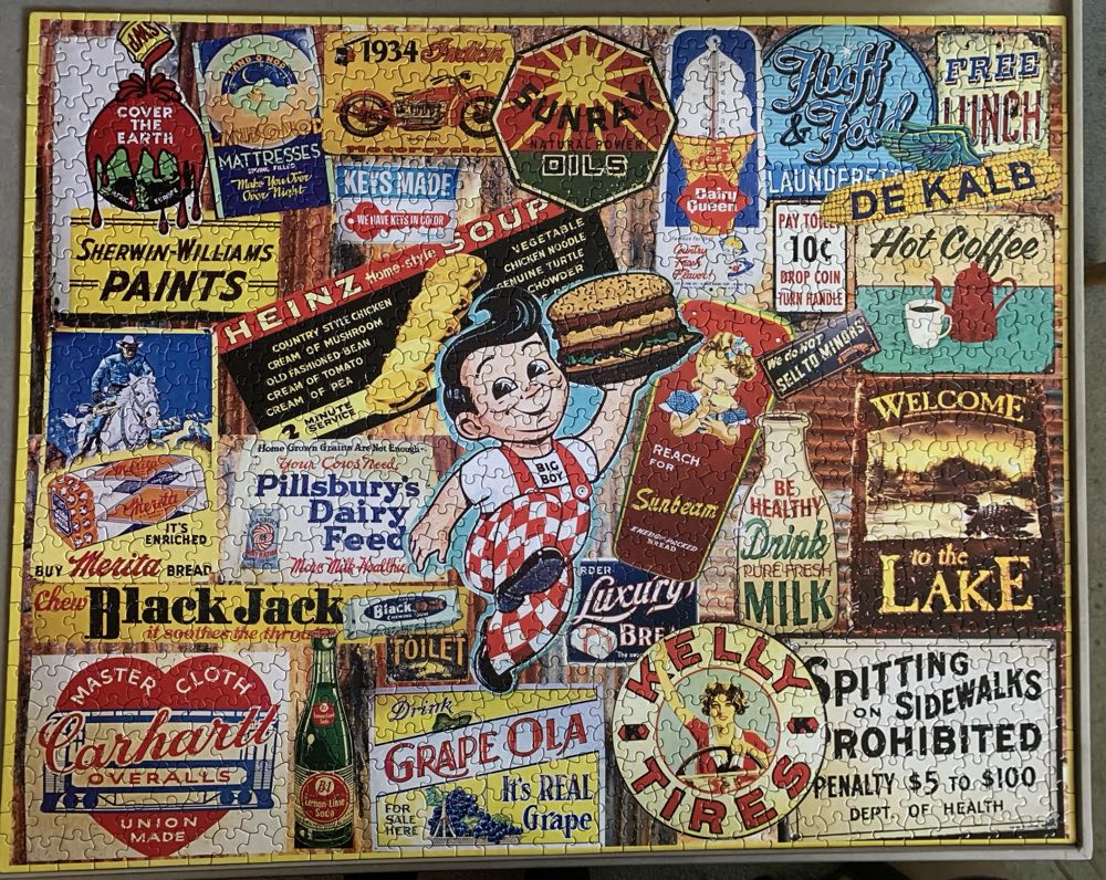 Vintage Signs - White Mountain puzzle collectible [Barcode 724819258314] - Main Image 2