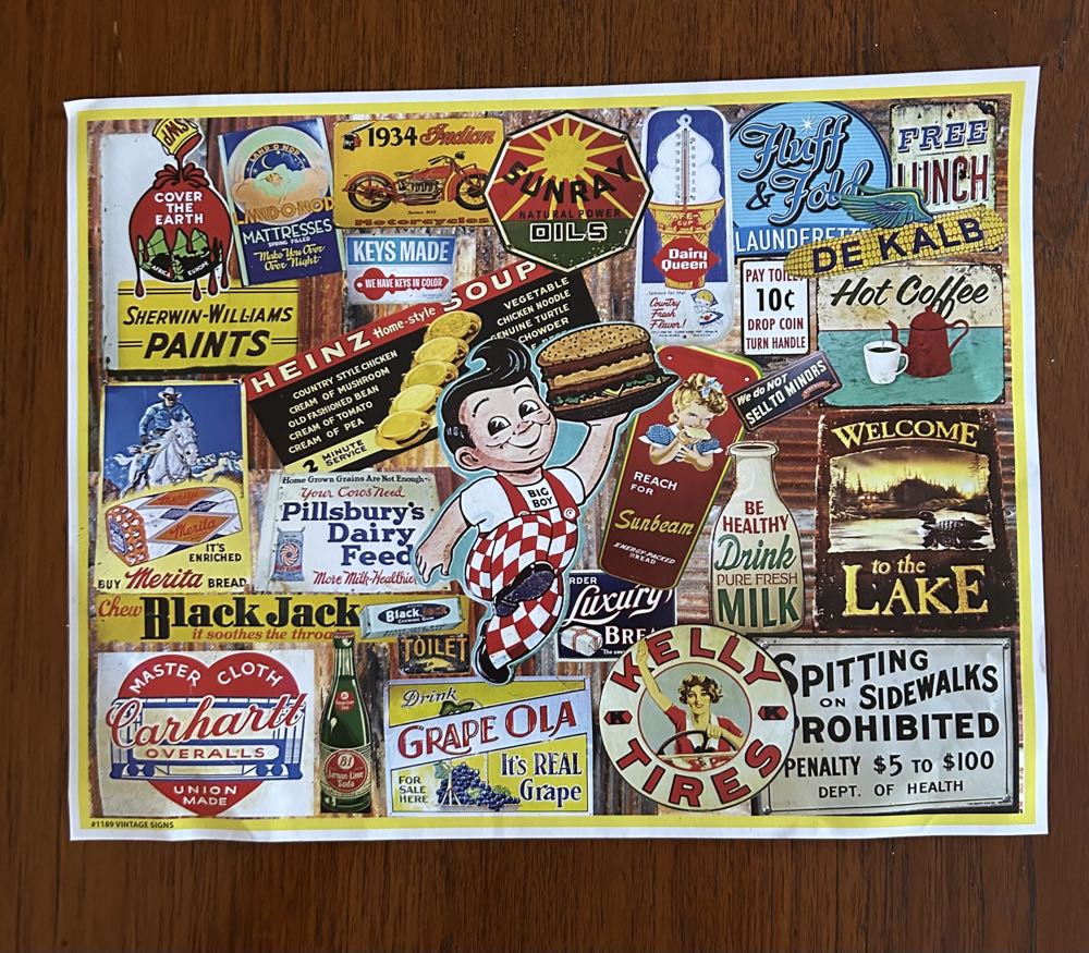 Vintage Signs - White Mountain puzzle collectible [Barcode 724819258314] - Main Image 4