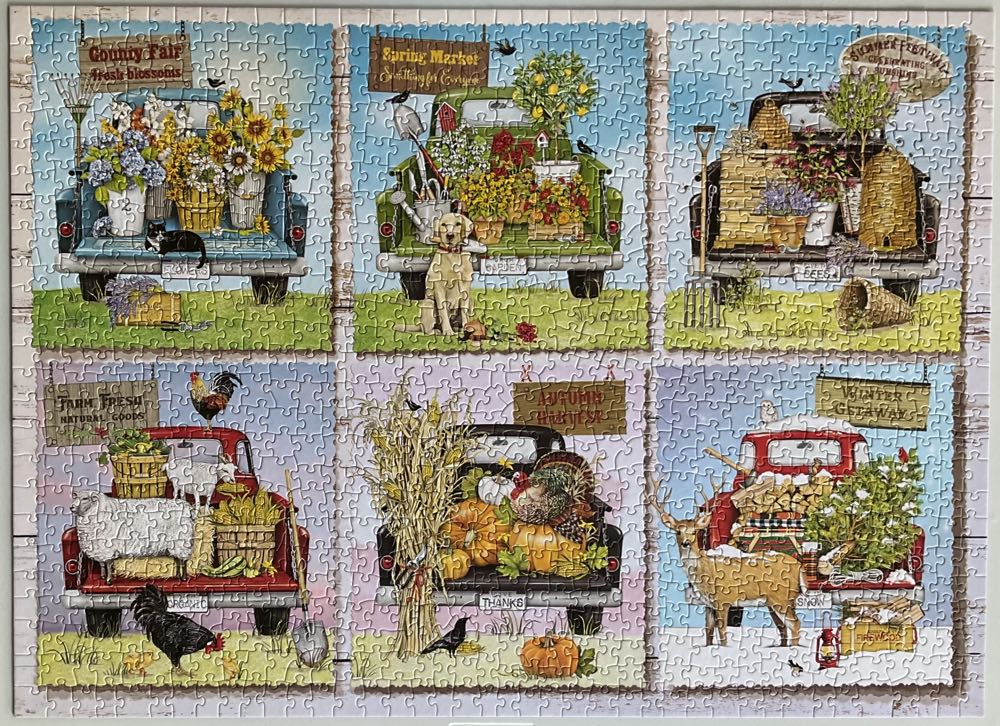 Farmer’s Market Trucks - Cobble Hill puzzle collectible [Barcode 625012572385] - Main Image 8