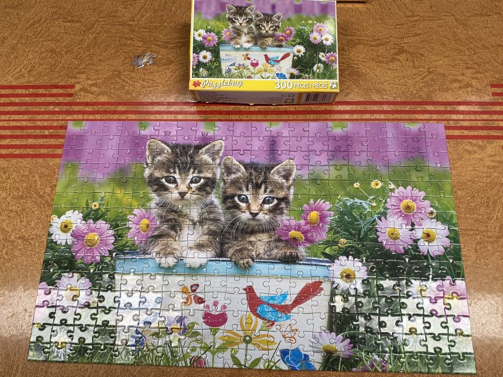 Kittens In The Garden - Lafayette Puzzle Factory puzzle collectible - Main Image 2