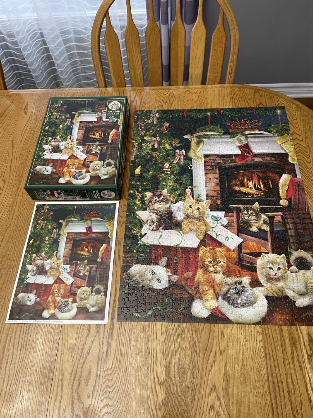 Christmas Kittens - Christmas 🚪 puzzle collectible [Barcode 625012802420] - Main Image 4
