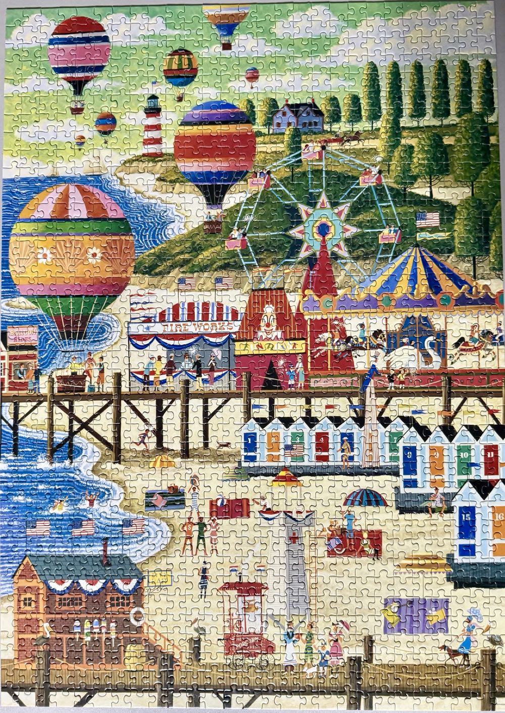 Holiday at the Beach - Hometown Collection puzzle collectible [Barcode 072348092009] - Main Image 2