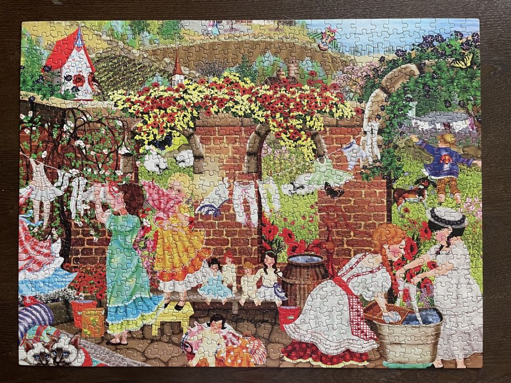 Courtyard Wash - Ceaco puzzle collectible [Barcode 021081029063] - Main Image 2