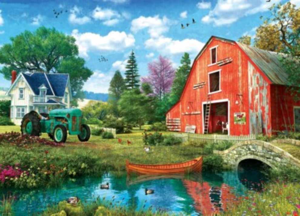 The Red Barn - EuroGraphics puzzle collectible [Barcode 628136255264] - Main Image 2