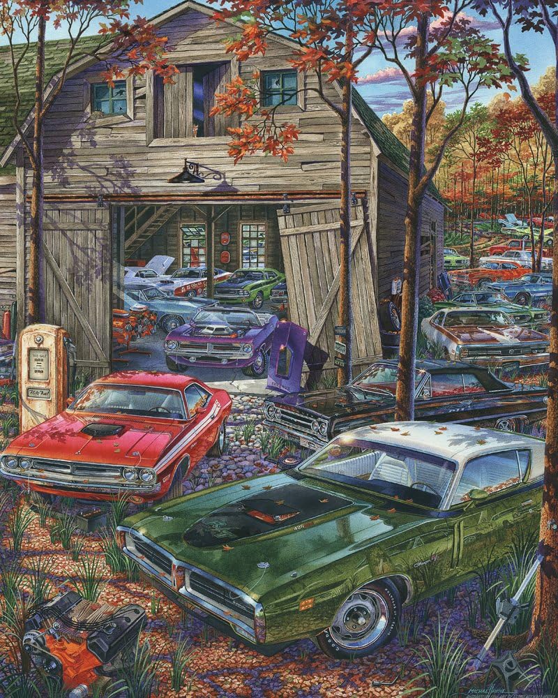 Cars On The Farm - Vermont Christmas Company puzzle collectible [Barcode 871241003118] - Main Image 2