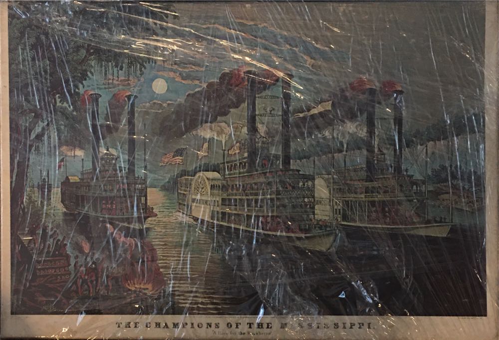 Currier & Ives - Central Park, Winter & The Champions of the Mississippi - The Puzzle Factory puzzle collectible - Main Image 2