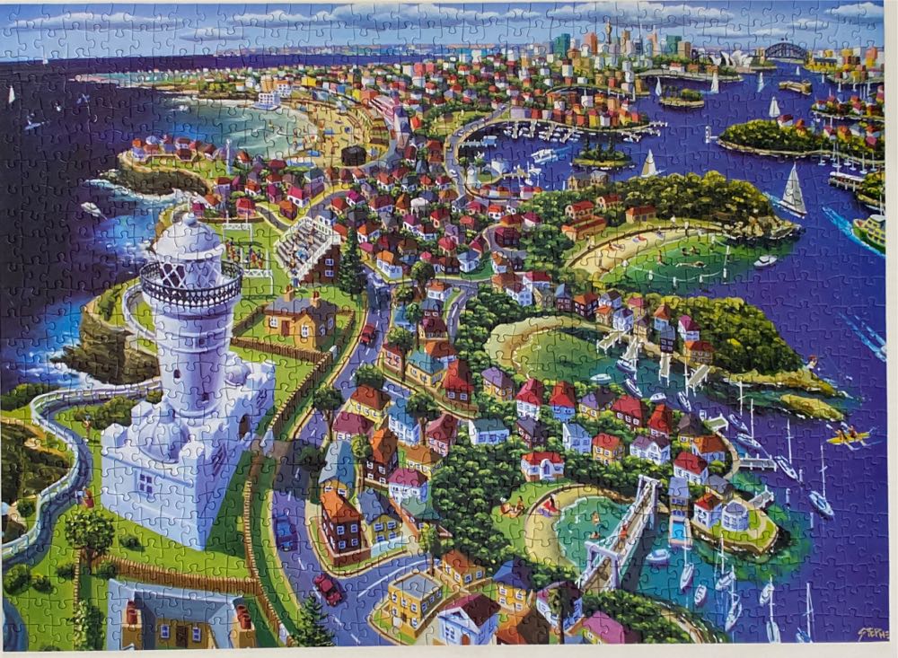 Macquarie Lighthouse - Blue Opal 🇦🇺 puzzle collectible [Barcode 633793021244] - Main Image 2