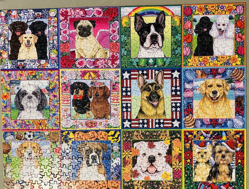 Sold - A Year Of Dogs - White Mountain puzzle collectible - Main Image 2