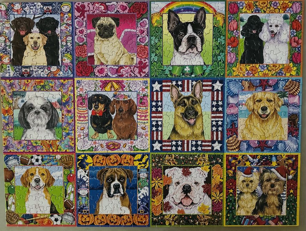 Sold - A Year Of Dogs - White Mountain puzzle collectible - Main Image 3