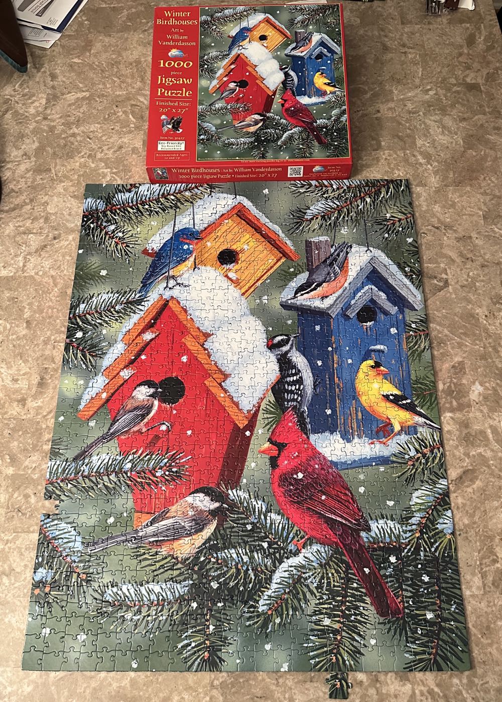 Winter Birdhouses - SunsOut puzzle collectible [Barcode 796780304277] - Main Image 2