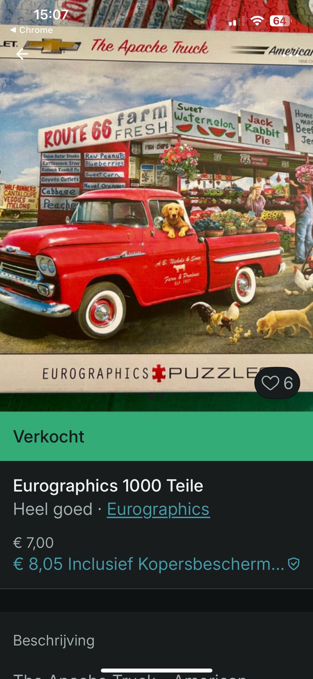 The Apache Truck - EuroGraphics puzzle collectible [Barcode 628136653374] - Main Image 4