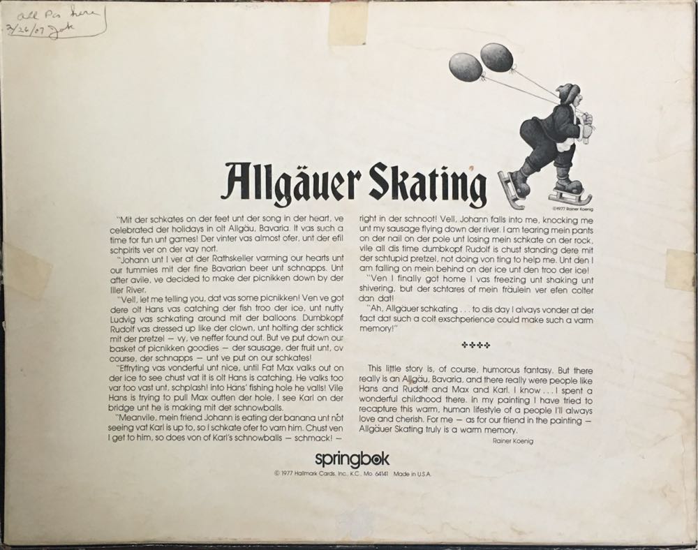 Allgauer Skating - Springbok puzzle collectible - Main Image 2