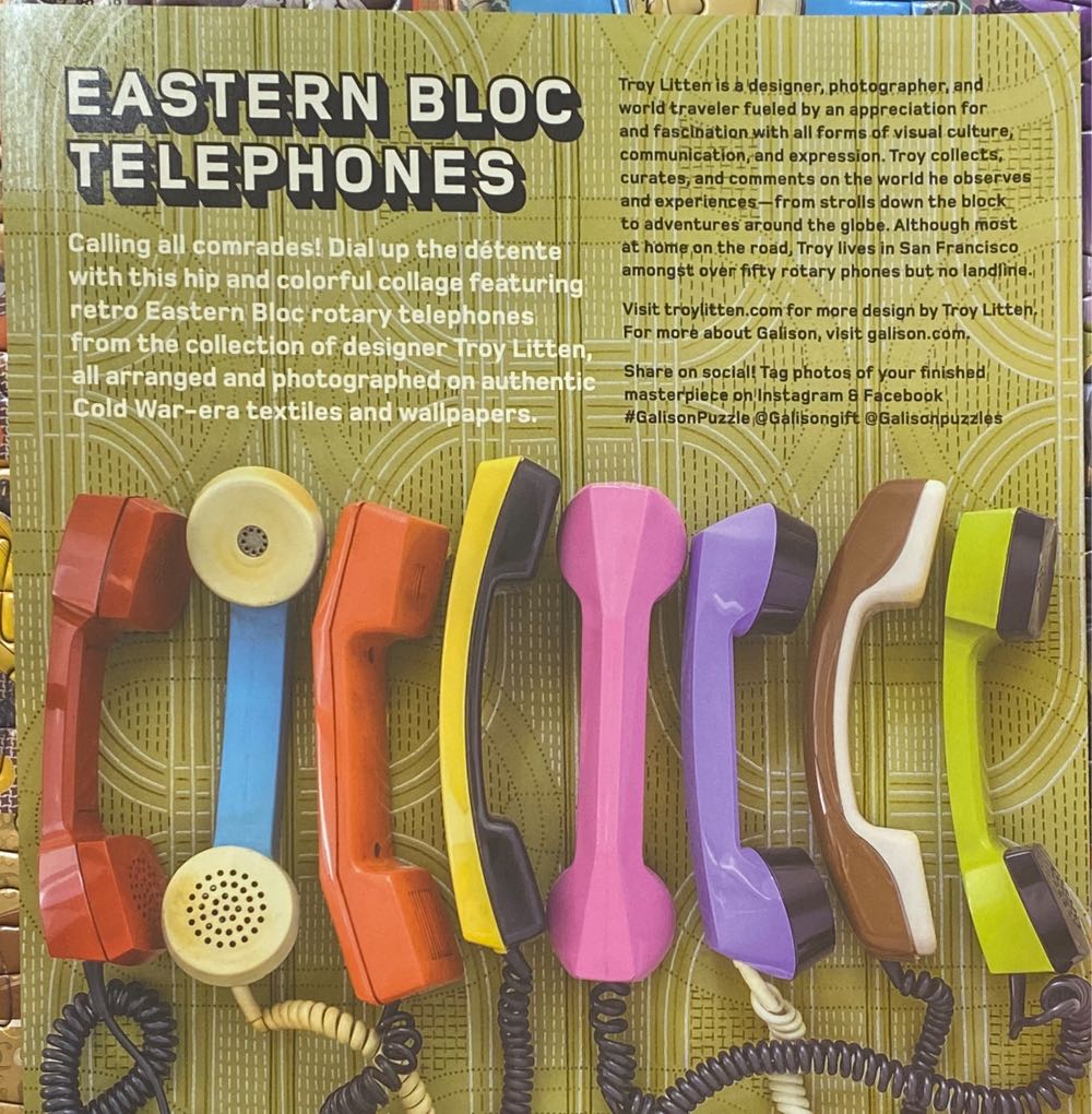 Eastern Bloc Telephones - Galison puzzle collectible [Barcode 9780735371996] - Main Image 3