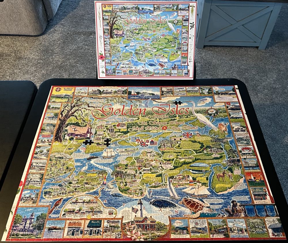 Brunswick and the Golden Isles of Georgia St. Simons Island, Jekyll Island & Sea Island - White Mountain Puzzles puzzle collectible [Barcode 724819247417] - Main Image 3