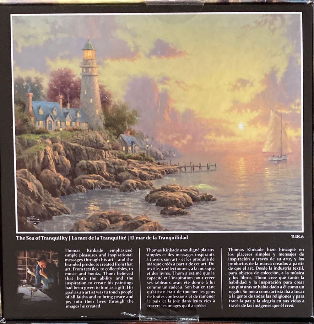 Thomas Kinkade : Sea of Tranquility ♻️ - Ceaco 🇺🇸 puzzle collectible [Barcode 021081110051] - Main Image 2