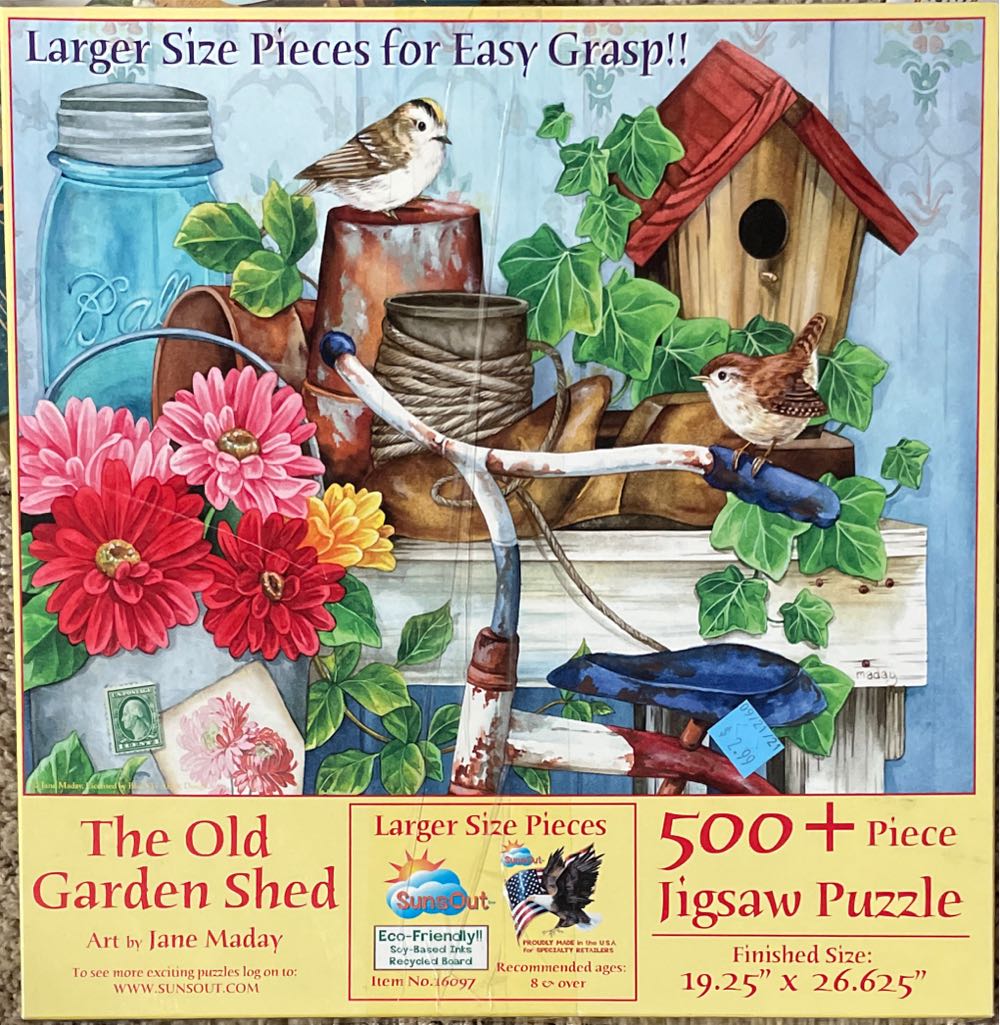 The Old Garden Shed - SunsOut puzzle collectible [Barcode 796780160972] - Main Image 2