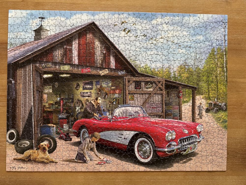 Out Of Storage (1959 Corvette) - EuroGraphics puzzle collectible [Barcode 628136654470] - Main Image 2