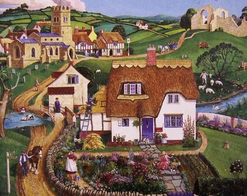 Blue Gate Cottage (UV) NFT - E & L Corp puzzle collectible [Barcode 659980200056] - Main Image 2