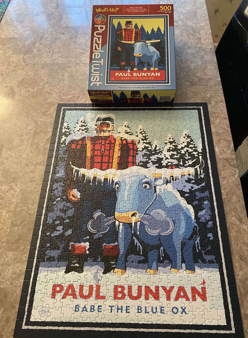 Paul Bunyan and Babe the Blue Ox - Puzzle Twist puzzle collectible [Barcode 614399103039] - Main Image 2