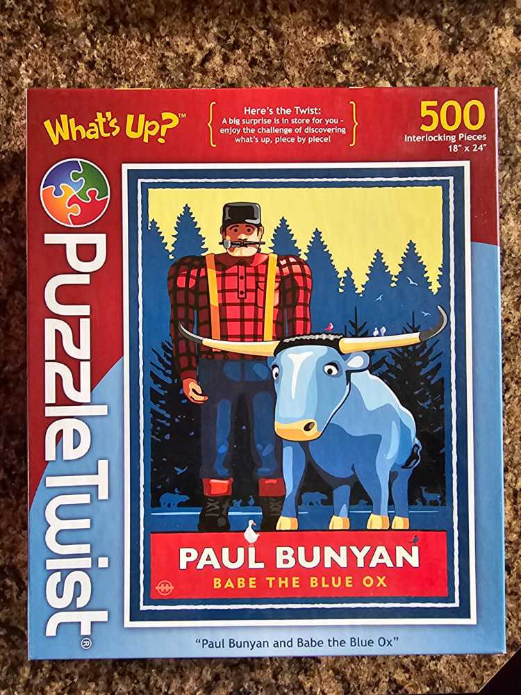 Paul Bunyan and Babe the Blue Ox - Puzzle Twist puzzle collectible [Barcode 614399103039] - Main Image 3