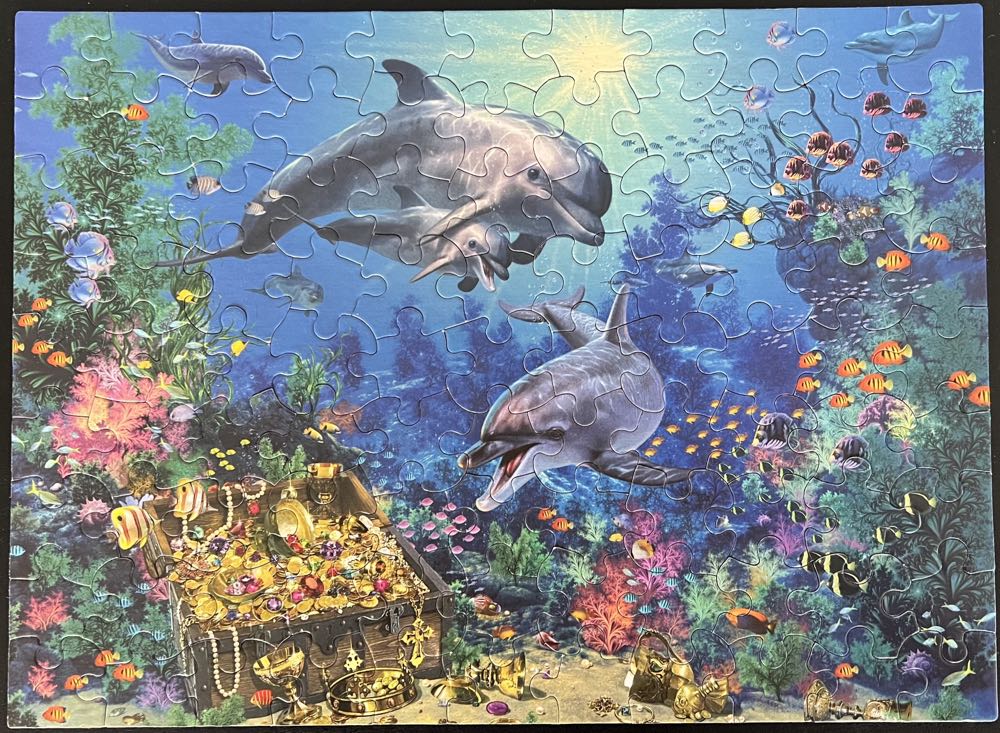 Dolphin Treasure - SOLD - White Mountain Puzzles puzzle collectible [Barcode 724819255825] - Main Image 2