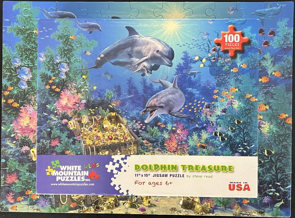 Dolphin Treasure - SOLD - White Mountain Puzzles puzzle collectible [Barcode 724819255825] - Main Image 4