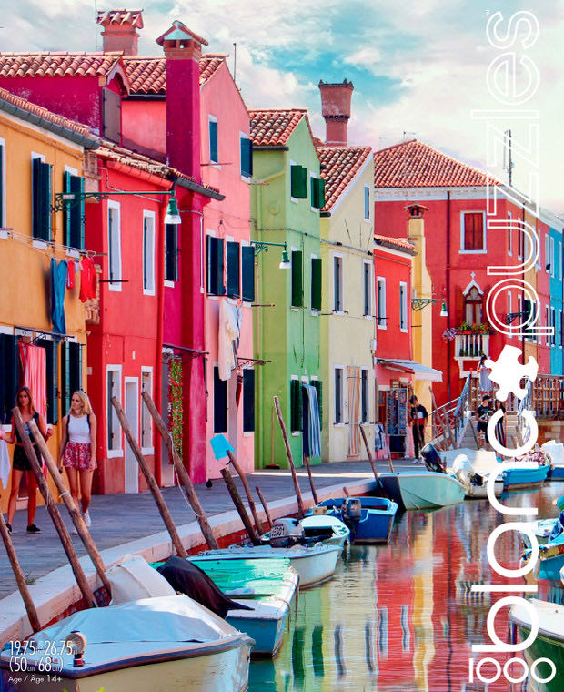 The Canals of Burano Italy - Blanc By Buffalo puzzle collectible [Barcode 079346511020] - Main Image 2