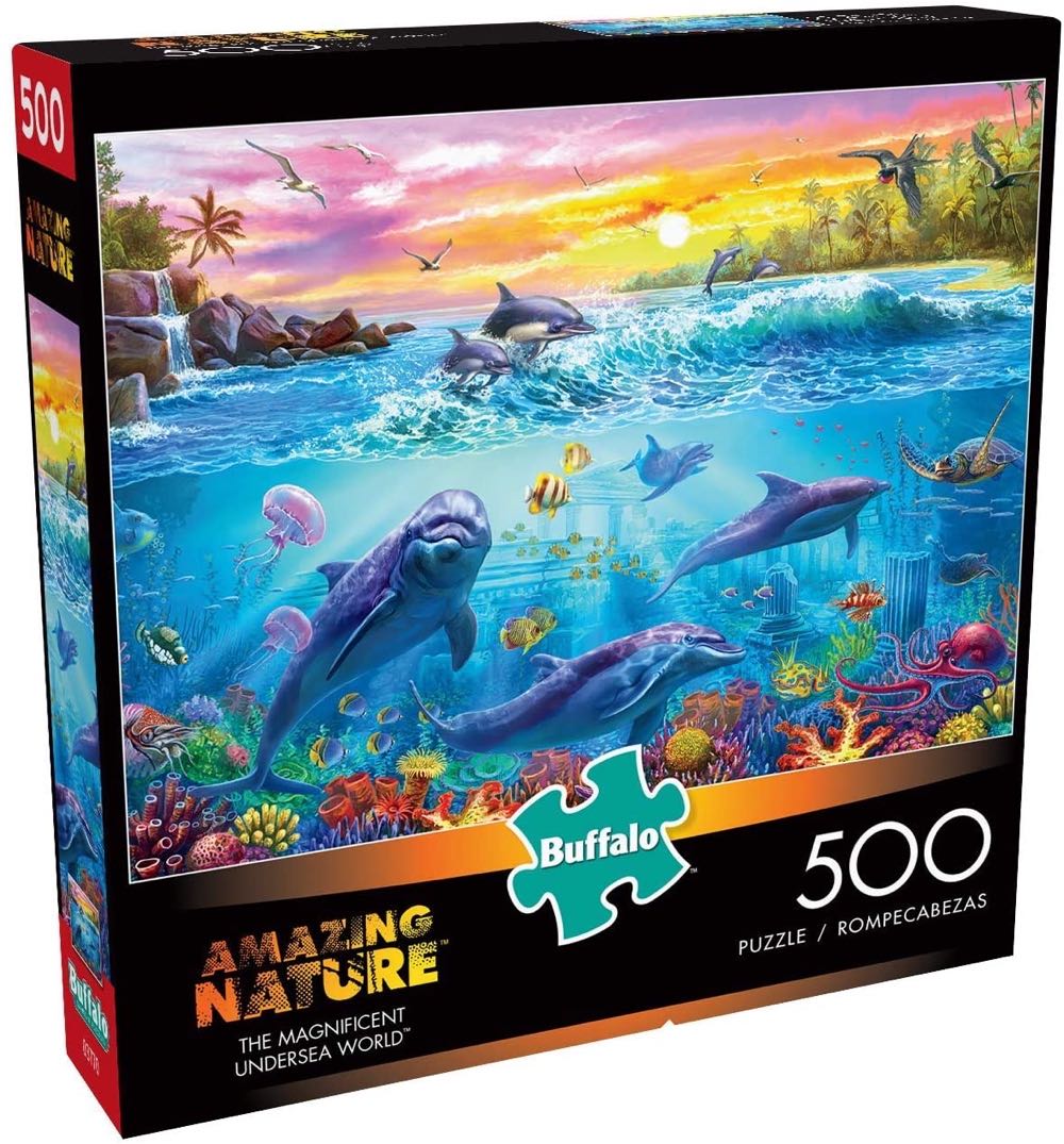 Harley Davidson Photomosaics Pieces Buffalo Games W Poster Preowned