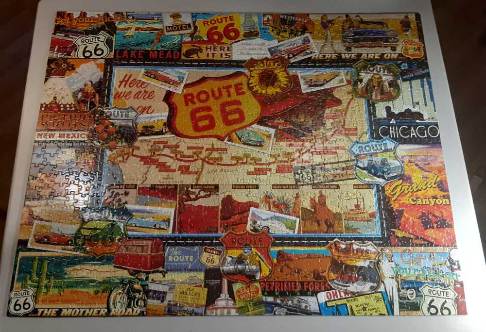 Route 66 - White Mountain Puzzles puzzle collectible - Main Image 2
