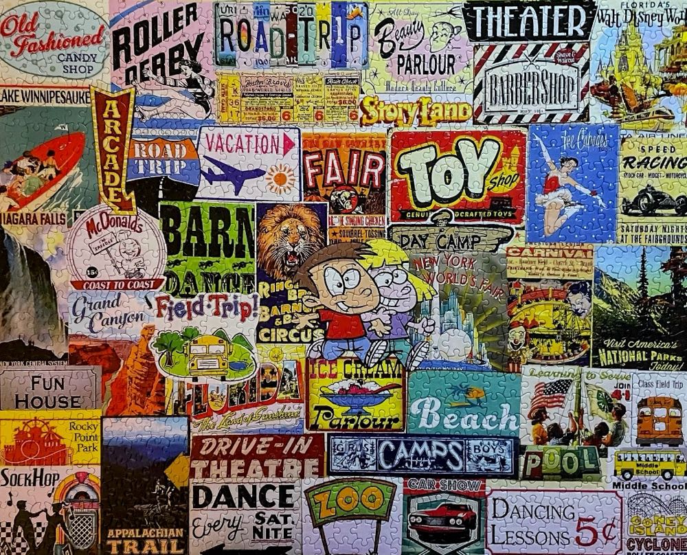 Places I Went As A Kid - White Mountain Puzzles puzzle collectible - Main Image 2