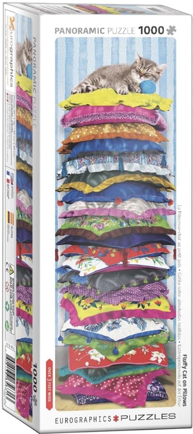 Fluffy Cat On Pillows - EuroGraphics puzzle collectible [Barcode 628136656313] - Main Image 2