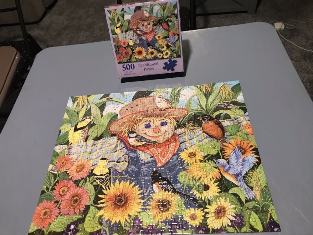 Scarecrow And Songbirds - 73, 11/25/20-SOLD - Puzzle makers international puzzle collectible [Barcode 704812610104] - Main Image 2
