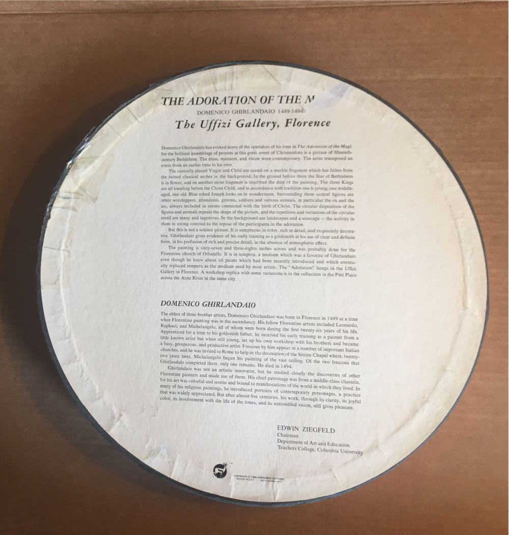 Adoration of the Magi - Round - Springbok puzzle collectible - Main Image 2