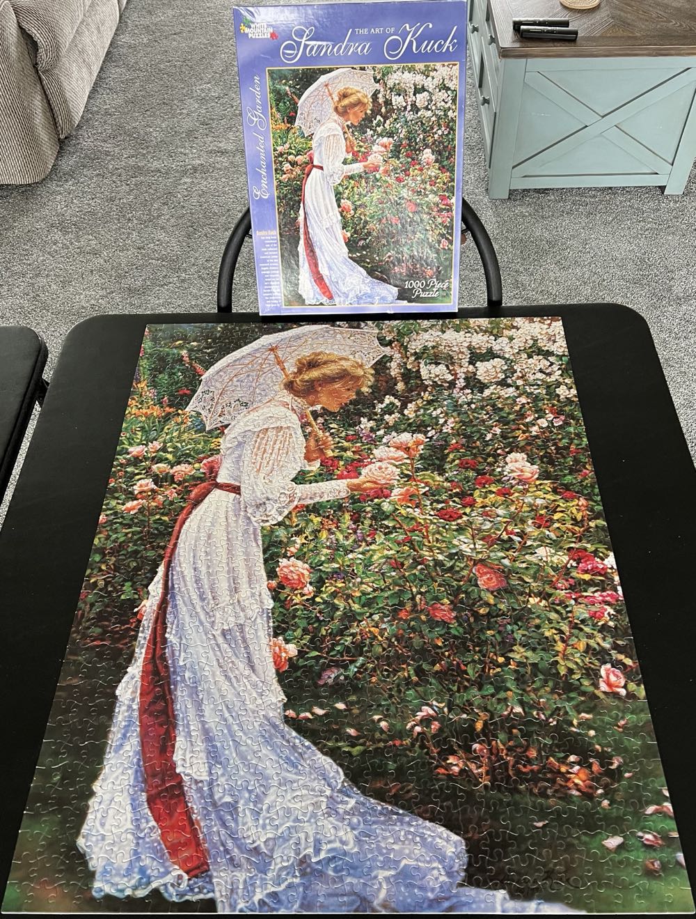 Enchanted Garden - 583, 3/27/24-SOLD - White Mountain puzzle collectible [Barcode 724819248117] - Main Image 3