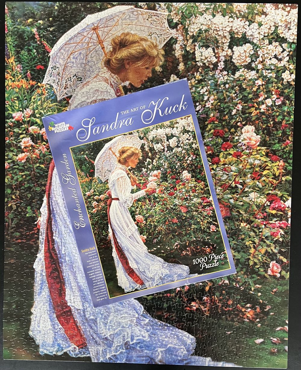 Enchanted Garden - 583, 3/27/24-SOLD - White Mountain puzzle collectible [Barcode 724819248117] - Main Image 4