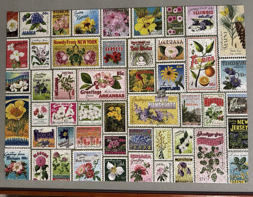 Flower Stamps -  Ceaco puzzle collectible [Barcode 021081310499] - Main Image 2
