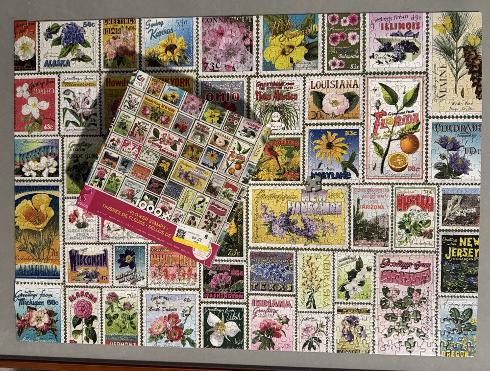 Flower Stamps -  Ceaco puzzle collectible [Barcode 021081310499] - Main Image 3