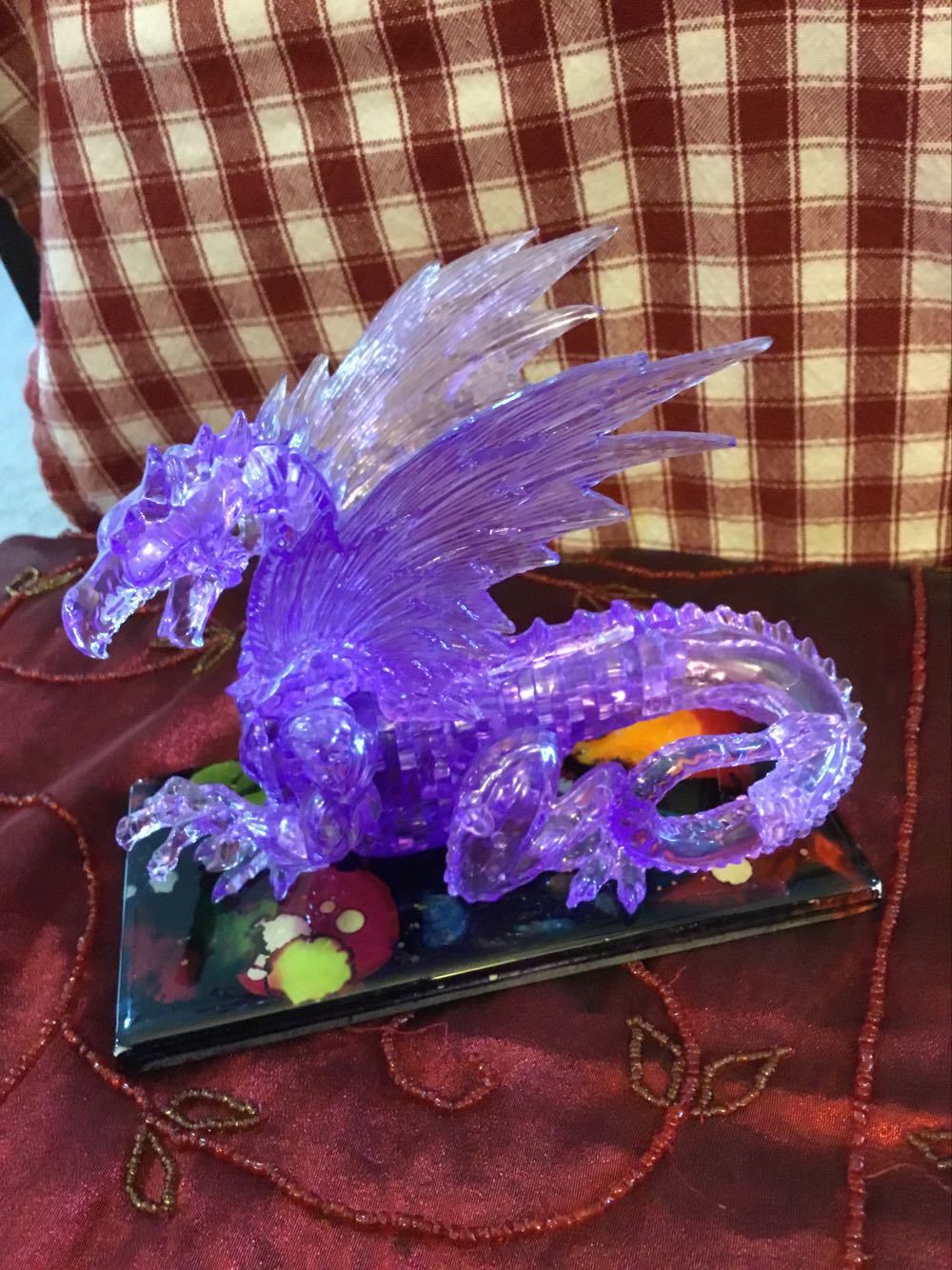Bepuzzled Deluxe 3d Crystal Jigsaw Puzzle Purple Dragon - Bepuzzled puzzle collectible [Barcode 023332310531] - Main Image 2